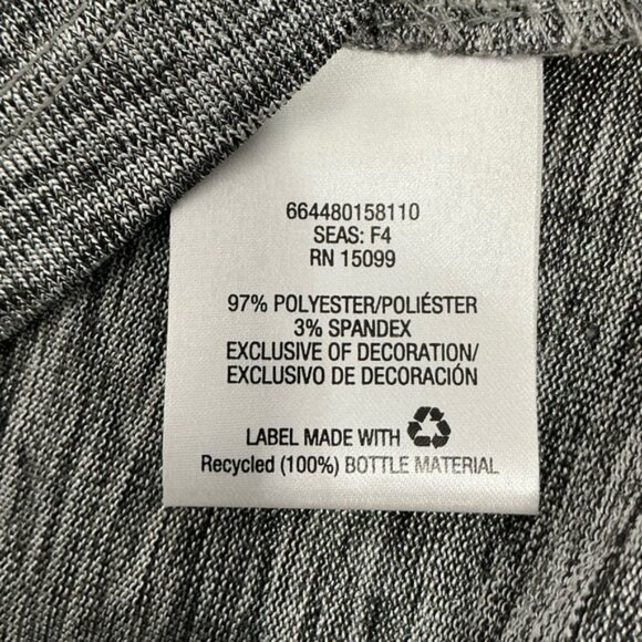 Covington Top Beaded Reflective Tunic Lace Floral 3/4 Sleeve Long Blouse Gray XL - Picture 5 of 16